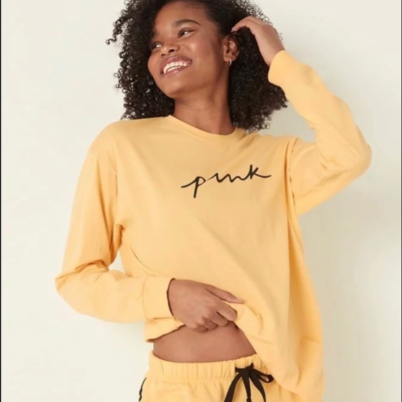 Vs pink Cotton high waist bike short campus long sleeve Tee xl slides m - Picture 9 of 12